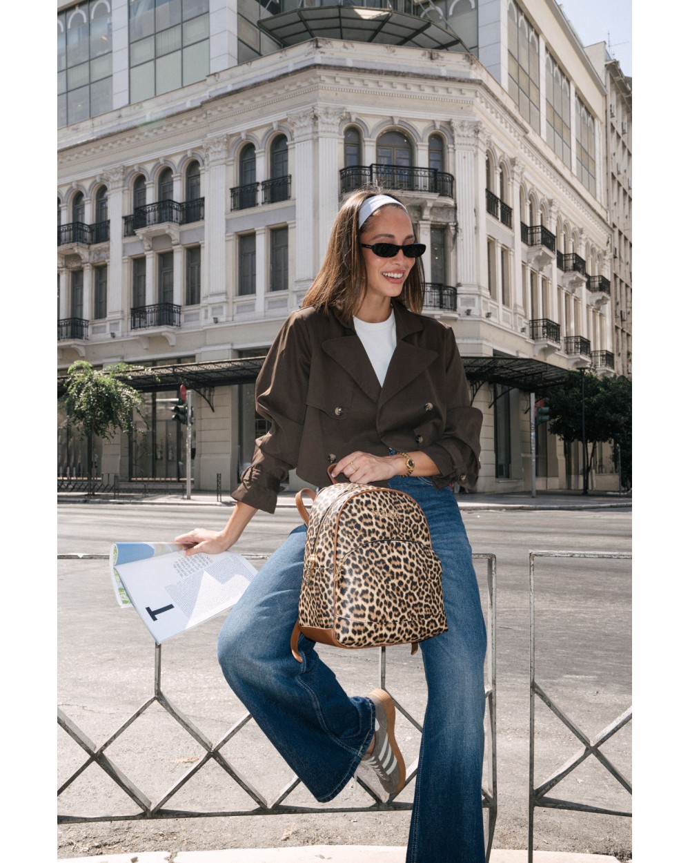 Nolah Γυναικεία Βackpack Jordan Brown Leopard Γυναικείες Τσάντες