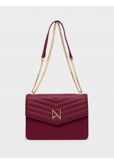 Nolah Γυναικεία Τσάντα ώμου & χιαστί Mia Burgundy