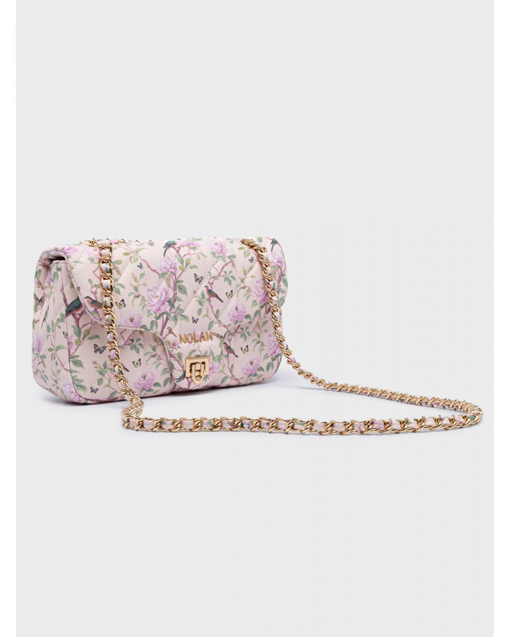 Nolah Γυναικεία Τσάντα ώμου & χιαστί Nostalgia Pink Floral Γυναικείες Τσάντες