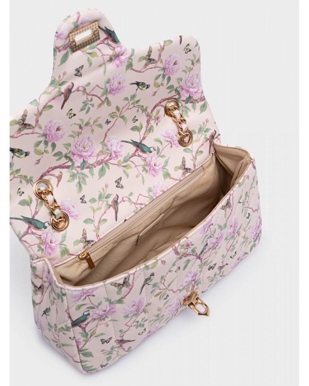 Nolah Γυναικεία Τσάντα ώμου & χιαστί Nostalgia Pink Floral Γυναικείες Τσάντες