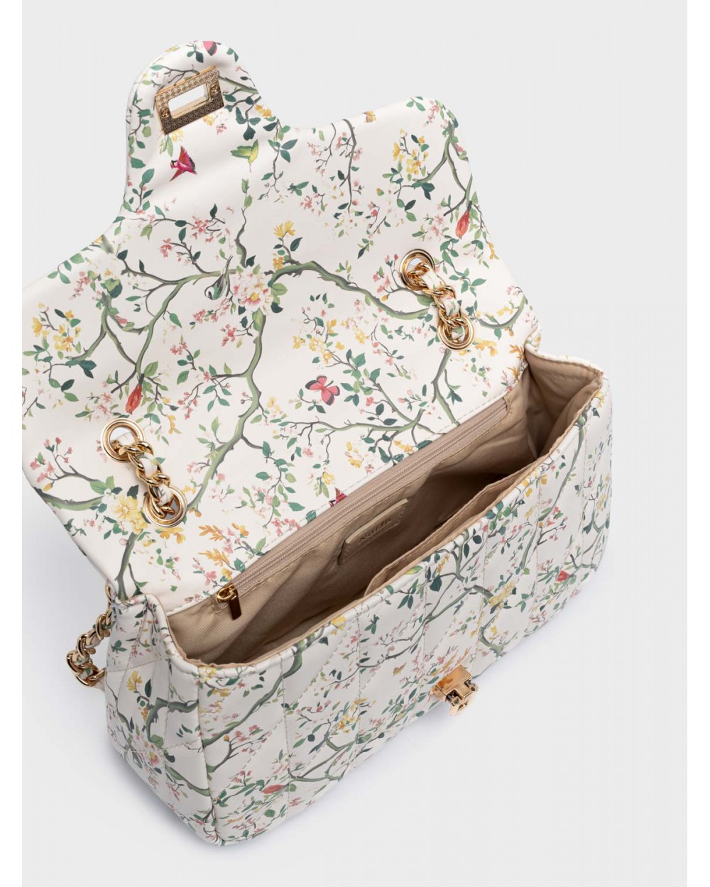 Nolah Γυναικεία Τσάντα ώμου & χιαστί Nostalgia White Floral Γυναικείες Τσάντες