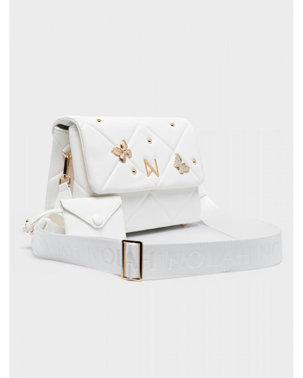 Nolah Γυναικεία Τσάντα ώμου & χιαστί Mariposa White Γυναικείες Τσάντες