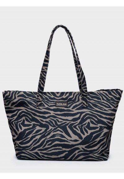Nolah Γυναικεία Τσάντα ώμου θαλάσσης Nayara Black Zebra