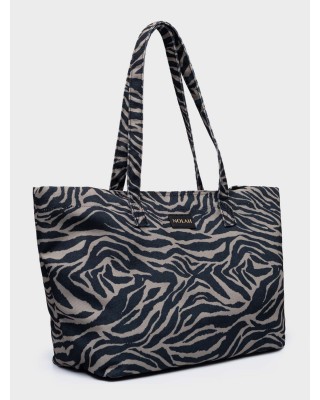 Nolah Γυναικεία Τσάντα ώμου θαλάσσης Nayara Black Zebra