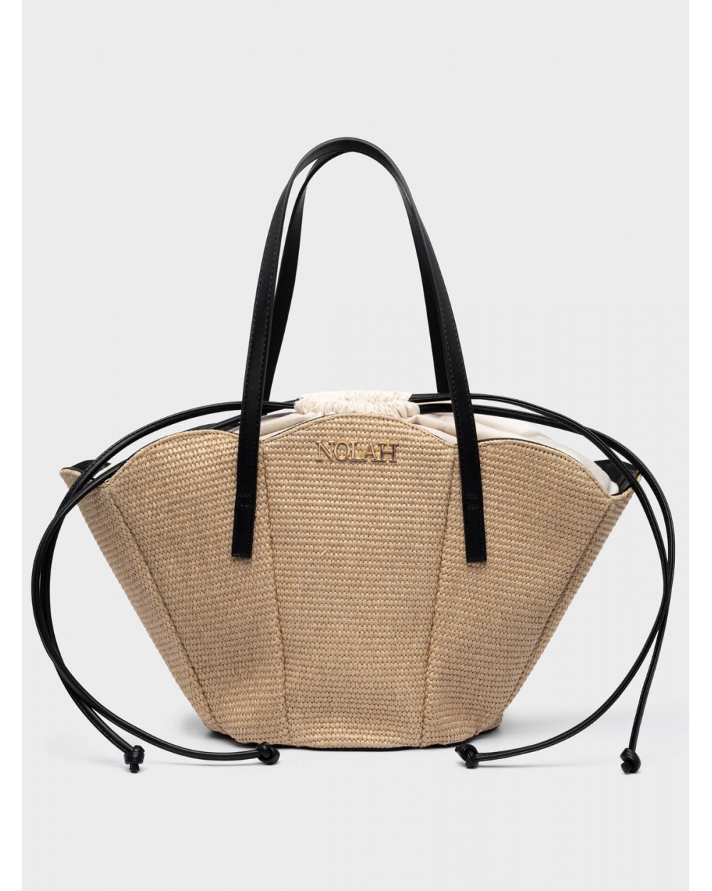 Nolah Γυναικεία Τσάντα ώμου Beach Oceania Beige Black Γυναικείες Τσάντες