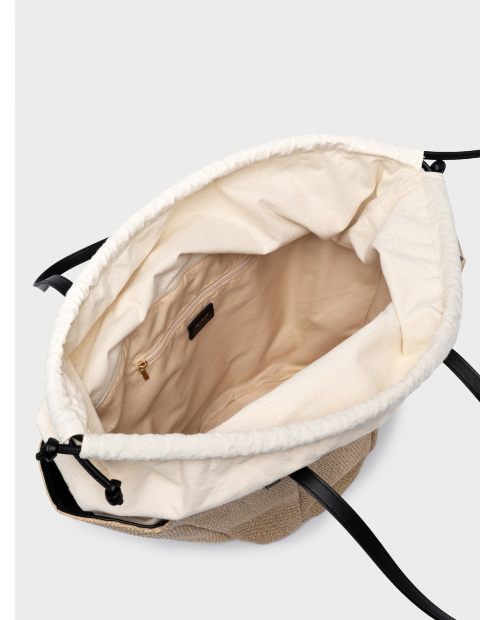 Nolah Γυναικεία Τσάντα ώμου Beach Oceania Beige Black Γυναικείες Τσάντες