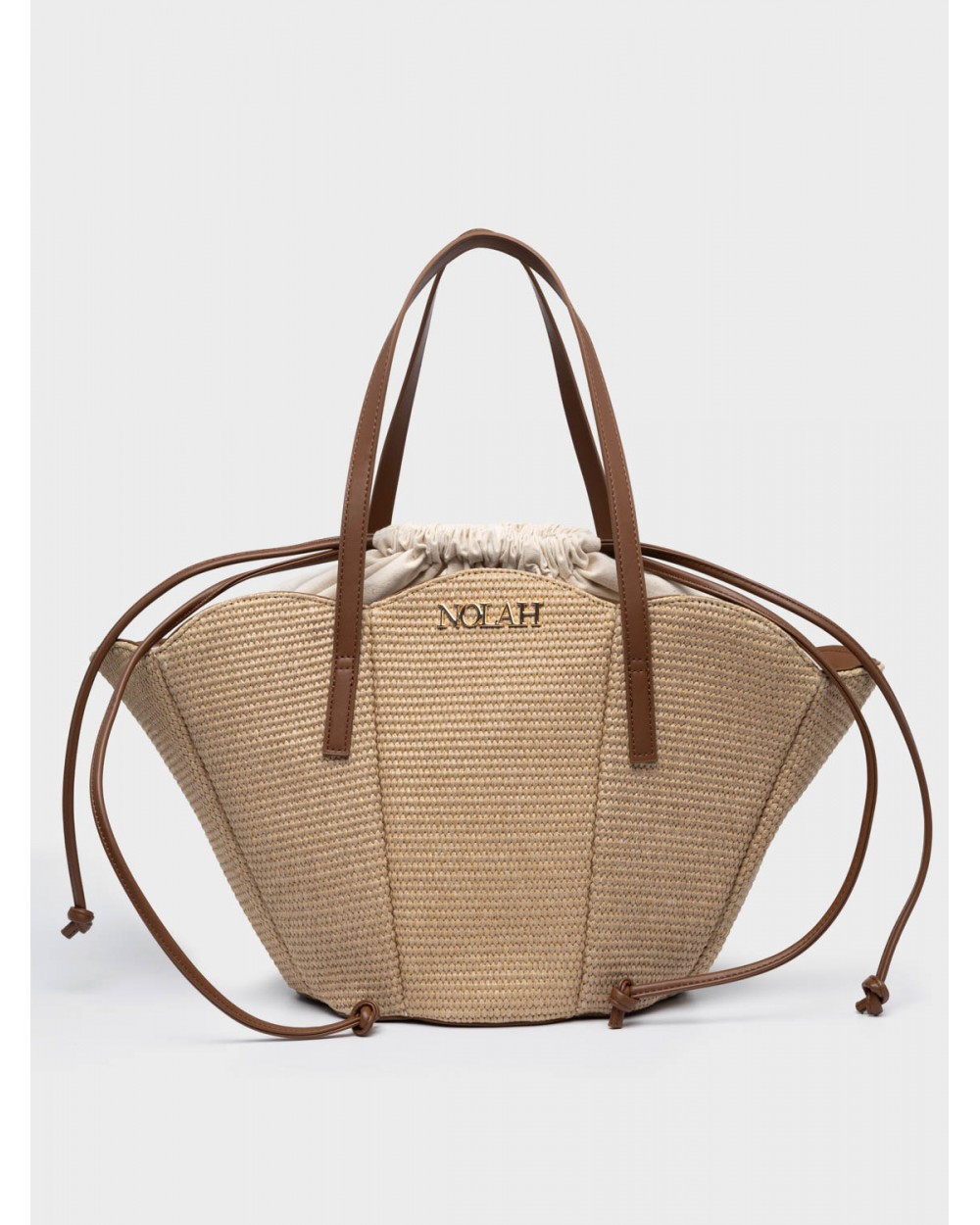 Nolah Γυναικεία Τσάντα ώμου Beach Oceania Beige Brown Γυναικείες Τσάντες