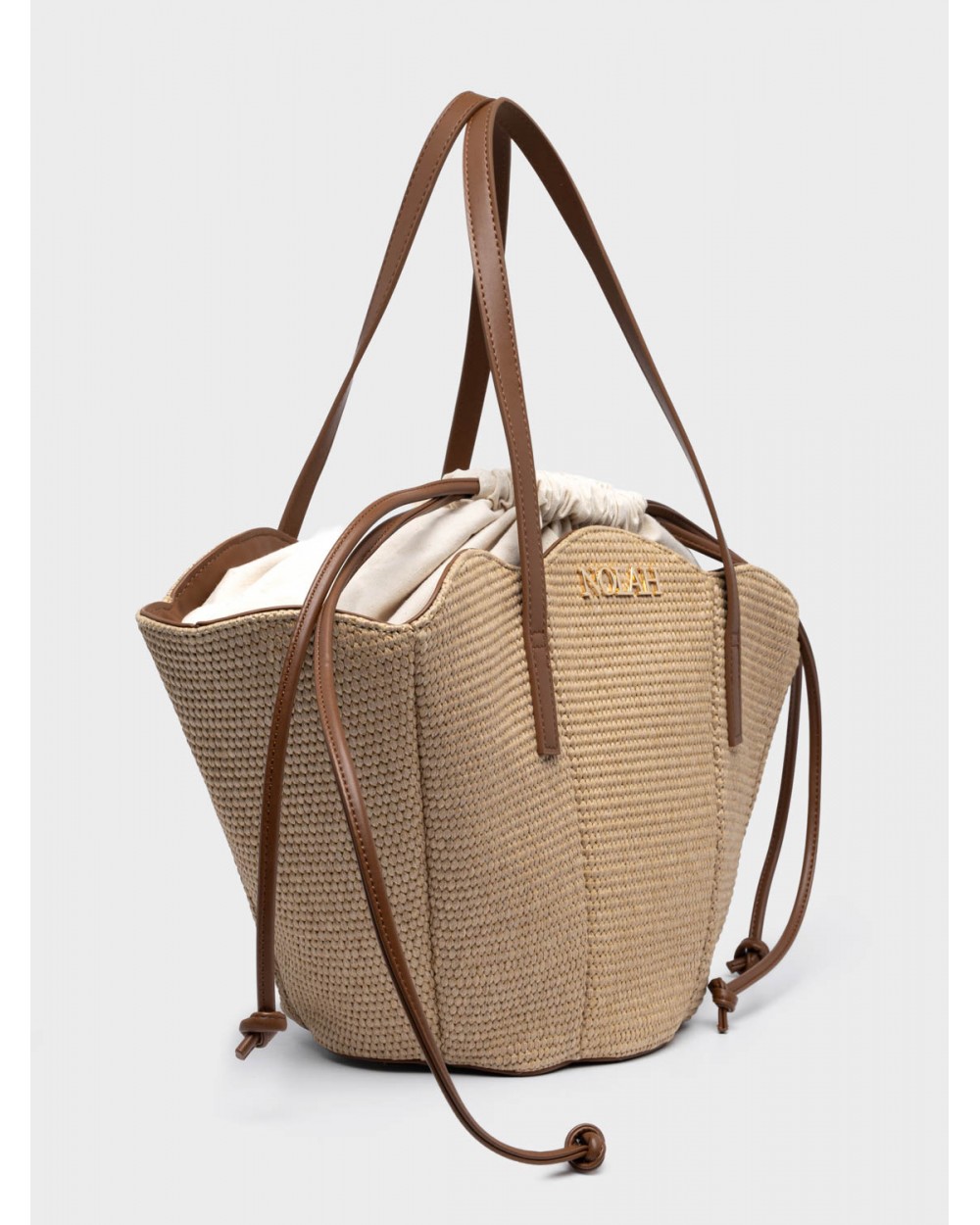 Nolah Γυναικεία Τσάντα ώμου Beach Oceania Beige Brown Γυναικείες Τσάντες