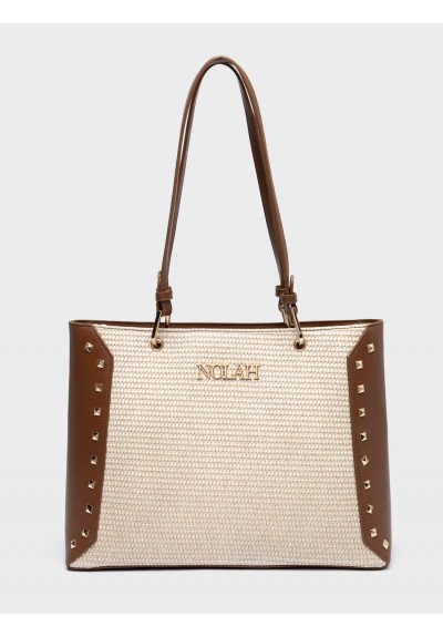 Nolah Γυναικεία Τσάντα ώμου Ipanema Cream Brown