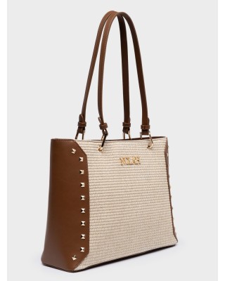 Nolah Γυναικεία Τσάντα ώμου Ipanema Cream Brown