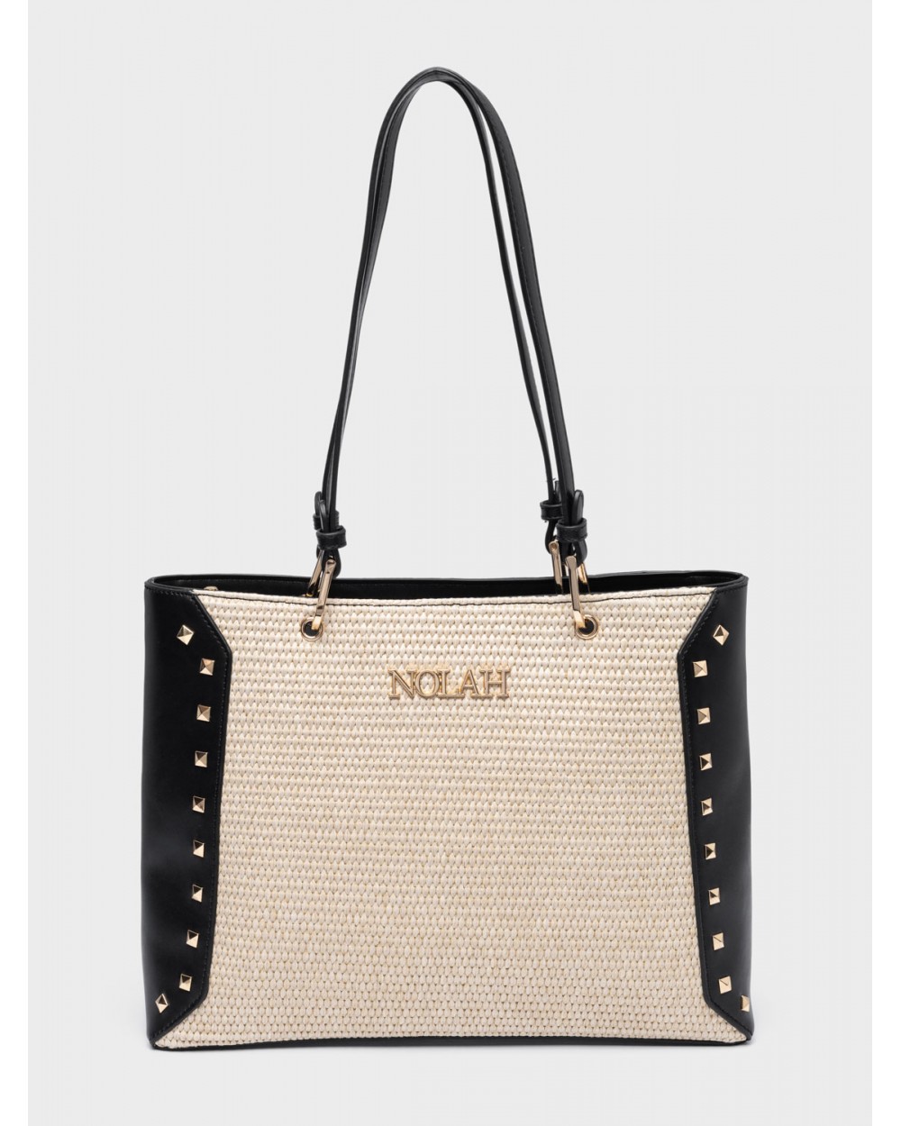 Nolah Γυναικεία Τσάντα ώμου Ipanema Cream Black Γυναικείες Τσάντες