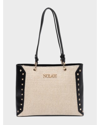 Nolah Γυναικεία Τσάντα ώμου Ipanema Cream Black