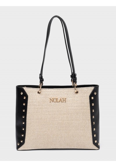 Nolah Γυναικεία Τσάντα ώμου Ipanema Cream Black