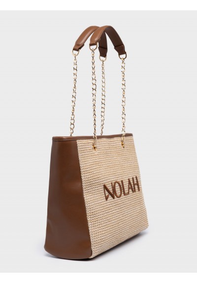 Nolah Γυναικεία Τσάντα ώμου Venice Beige Brown