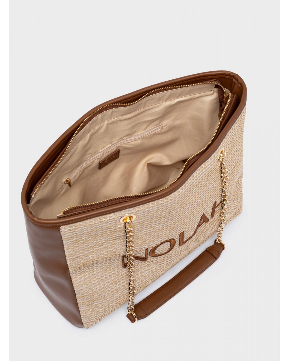 Nolah Γυναικεία Τσάντα ώμου Venice Beige Brown Γυναικείες Τσάντες