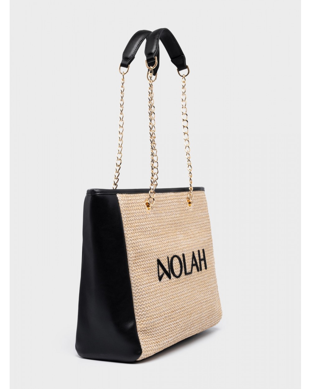 Nolah Γυναικεία Τσάντα ώμου Venice Beige Black Γυναικείες Τσάντες