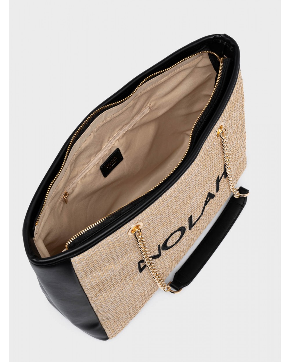 Nolah Γυναικεία Τσάντα ώμου Venice Beige Black Γυναικείες Τσάντες