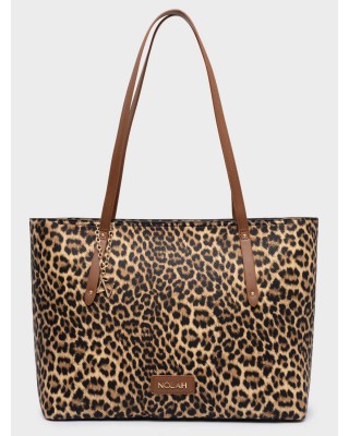 Nolah Γυναικεία Τσάντα ώμου Zuma Brown Leopard