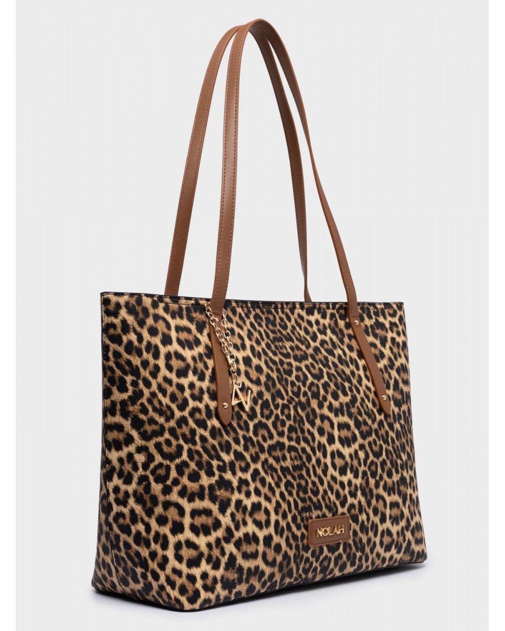 Nolah Γυναικεία Τσάντα ώμου Zuma Brown Leopard Γυναικείες Τσάντες