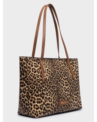 Nolah Γυναικεία Τσάντα ώμου Zuma Brown Leopard