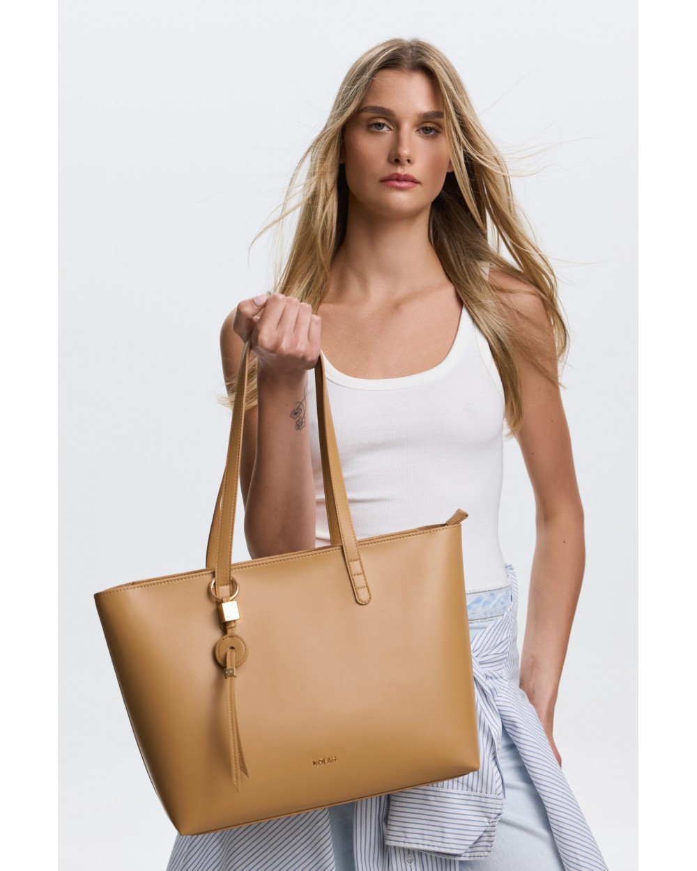 Nolah Γυναικεία Τσάντα ώμου Pierre Apricot Γυναικείες Τσάντες