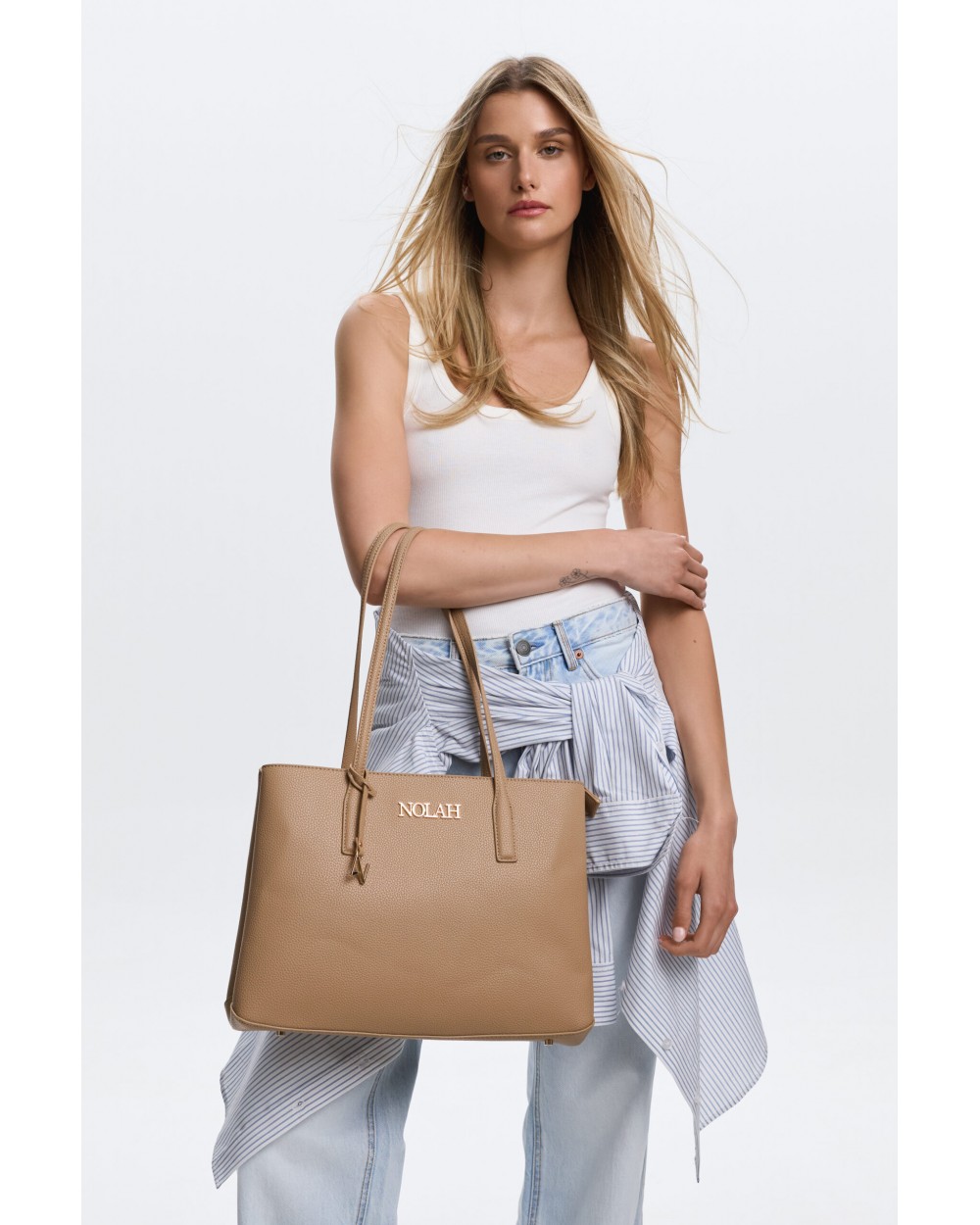 Nolah Γυναικεία Τσάντα ώμου Valia Soft Pink Γυναικείες Τσάντες