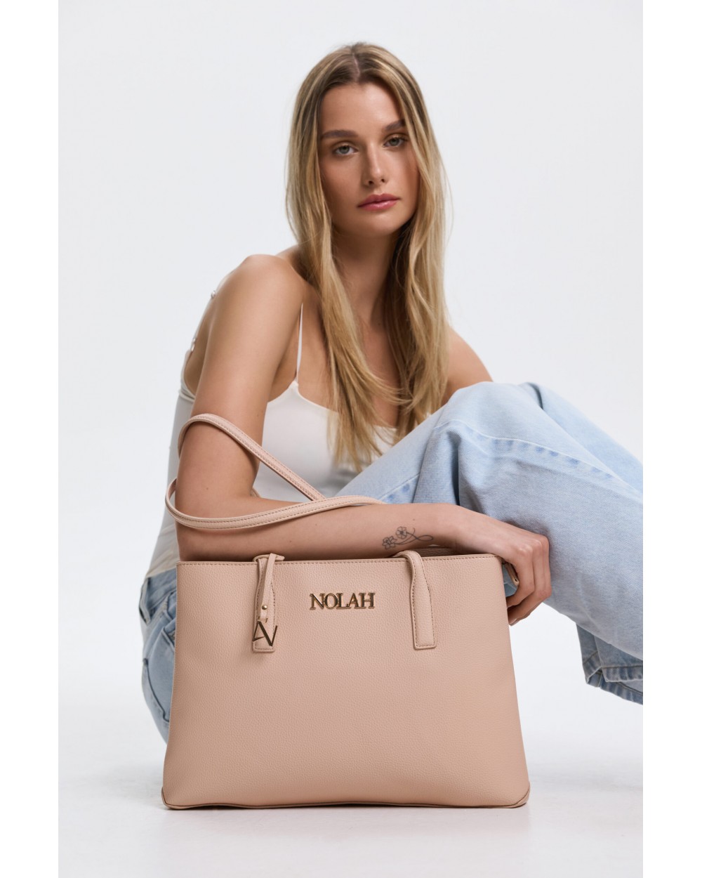 Nolah Γυναικεία Τσάντα ώμου Valia Soft Pink Γυναικείες Τσάντες