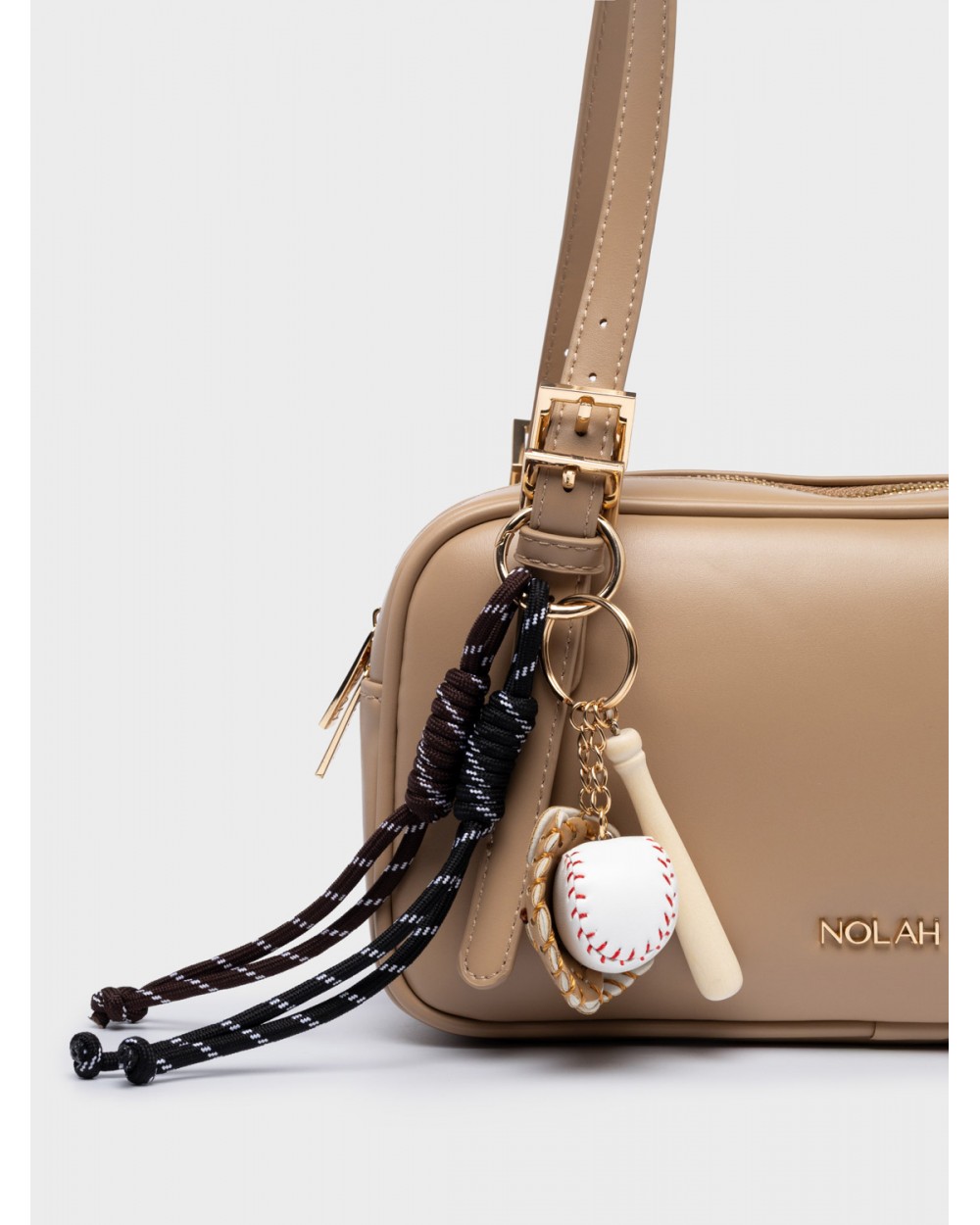 Nolah Γυναικεία Τσάντα ώμου Hockey Beige Γυναικείες Τσάντες