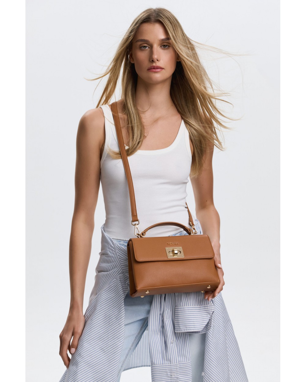 Nolah Γυναικεία Τσάντα ώμου & χιαστί Alba Beige Γυναικείες Τσάντες