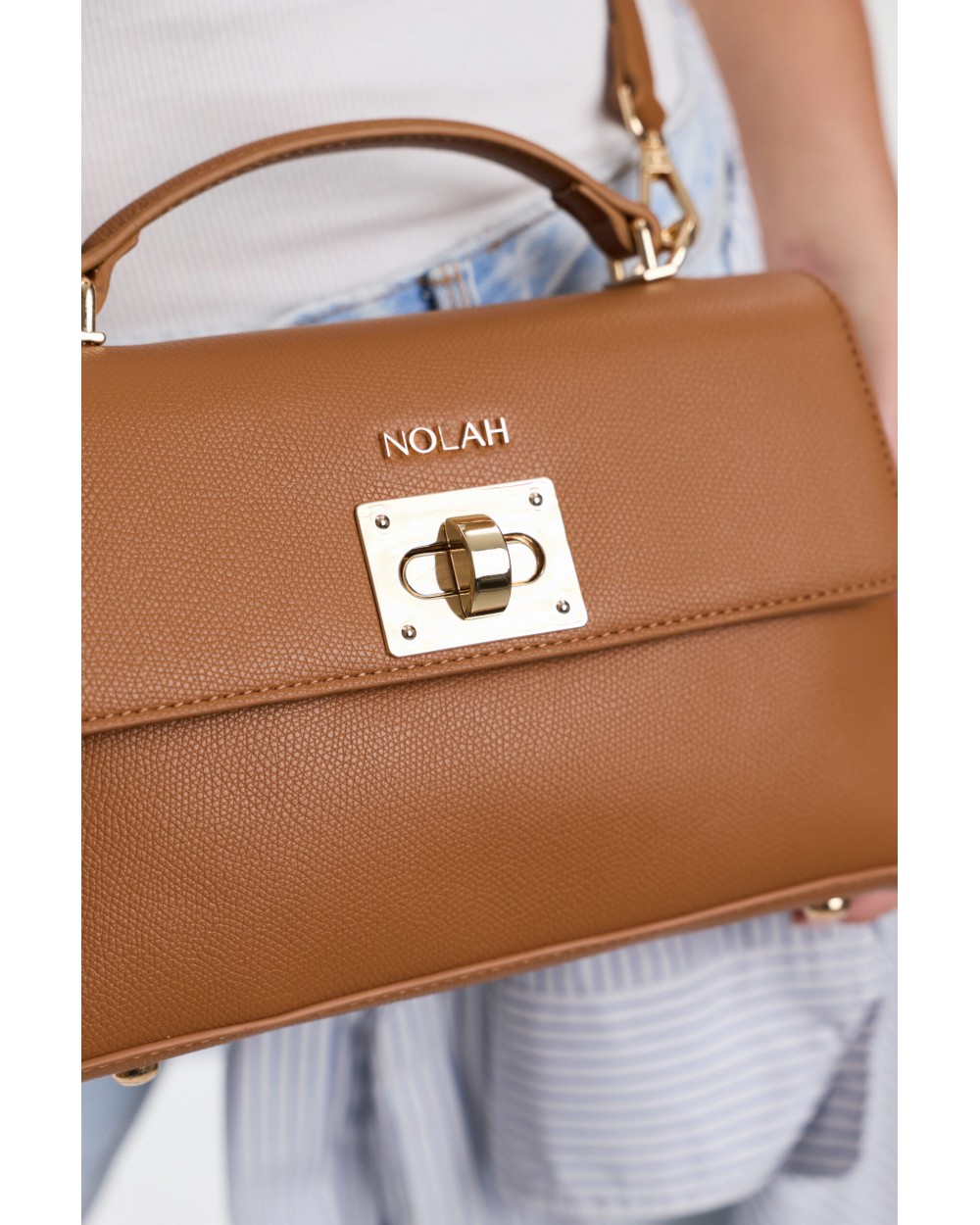 Nolah Γυναικεία Τσάντα ώμου & χιαστί Alba Brown Γυναικείες Τσάντες