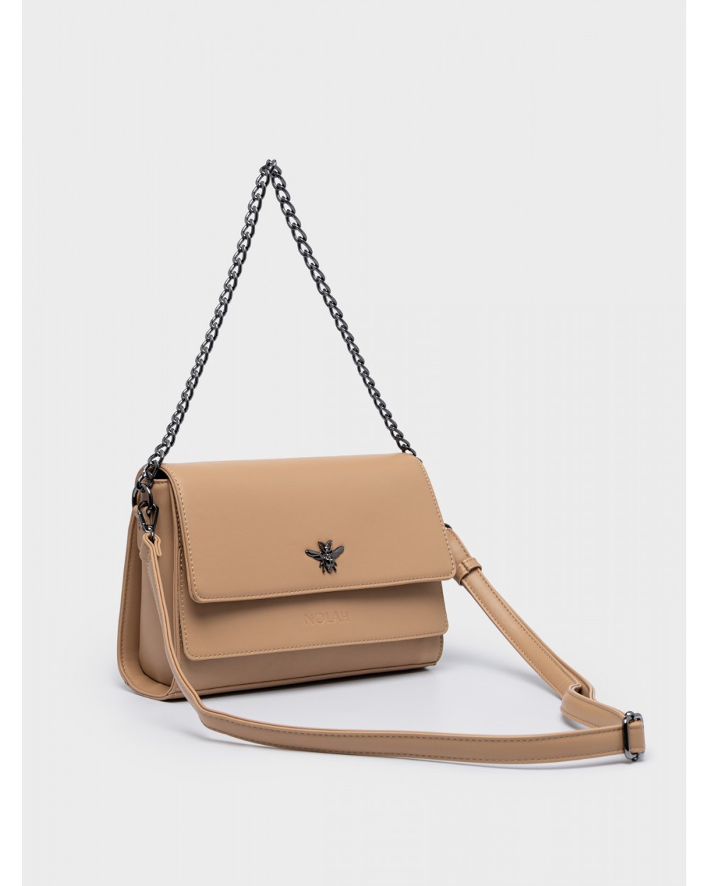 Nolah Γυναικεία Τσάντα ώμου & χιαστί Eva Beige Γυναικείες Τσάντες