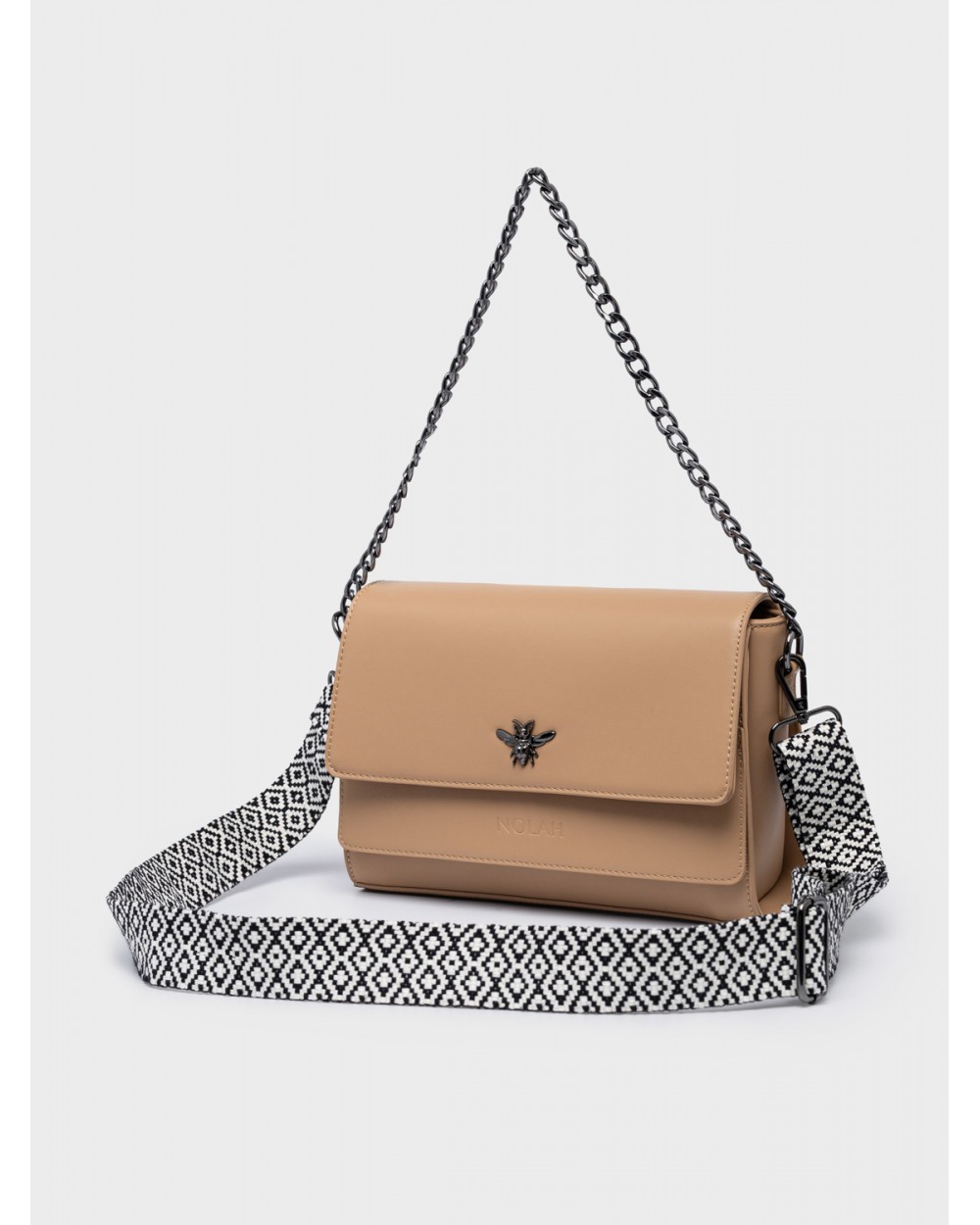Nolah Γυναικεία Τσάντα ώμου & χιαστί Eva Beige Γυναικείες Τσάντες