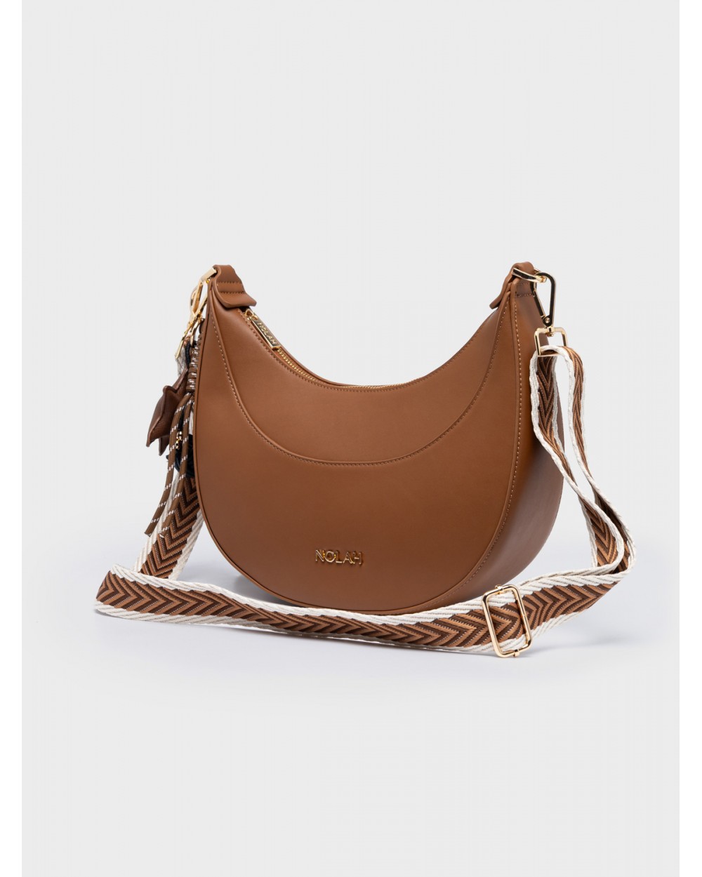 Nolah Γυναικεία Τσάντα ώμου & χιαστί Fabela Light Brown Γυναικείες Τσάντες