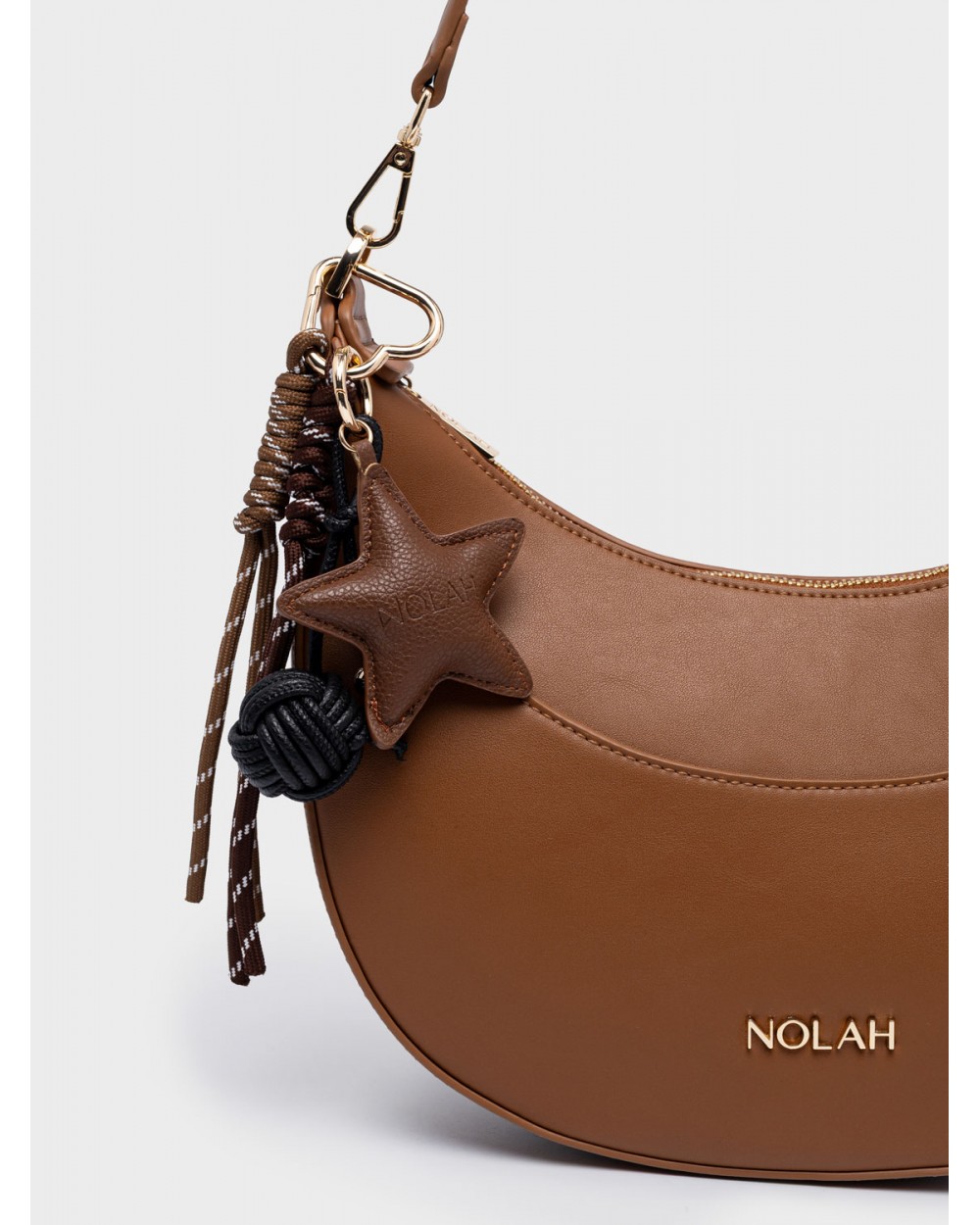 Nolah Γυναικεία Τσάντα ώμου & χιαστί Fabela Light Brown Γυναικείες Τσάντες