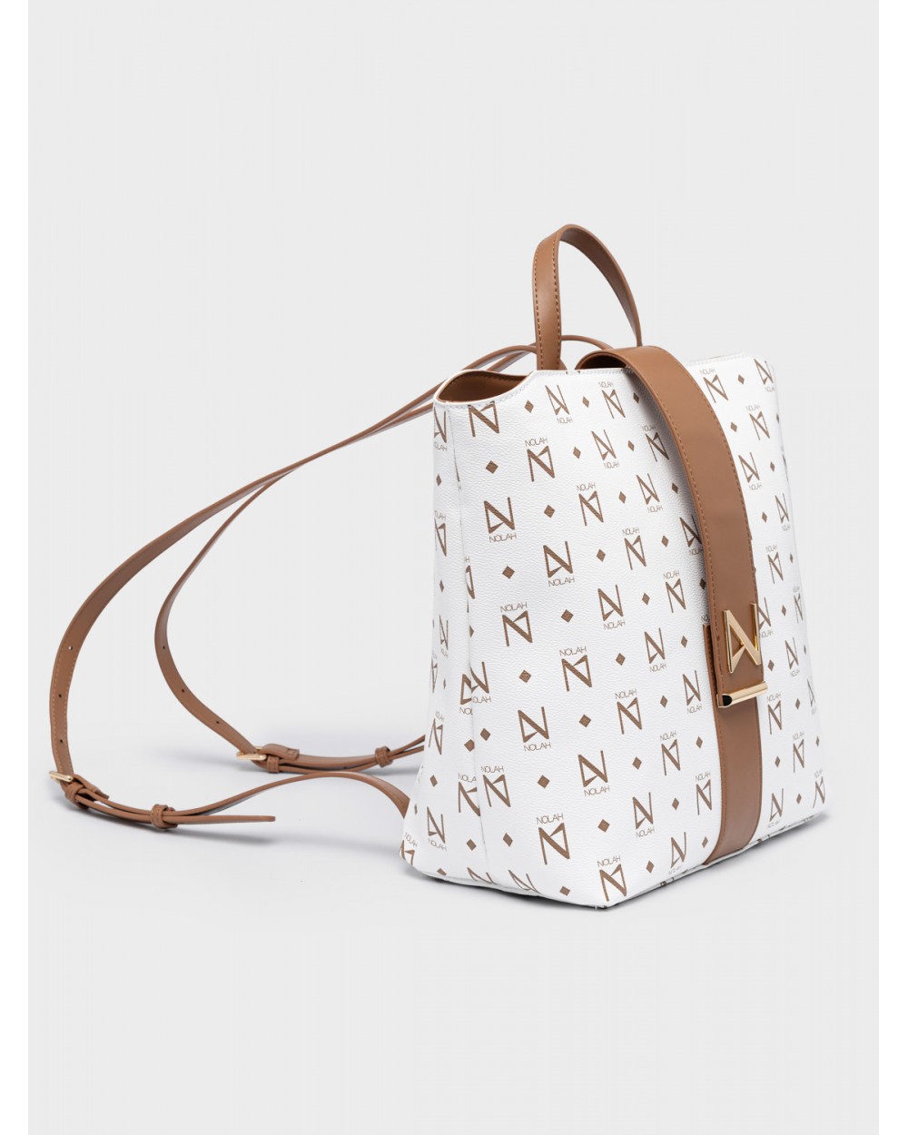 Nolah Γυναικεία Backpack Heron White Brown Γυναικείες Τσάντες