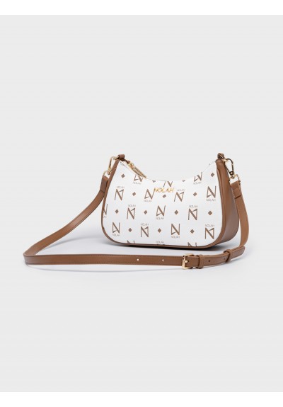 Nolah Γυναικεία Τσάντα ώμου & χιαστί Mona White – Brown