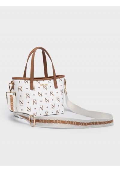 Nolah Γυναικεία Τσάντα ώμου & χιαστί Jenilda White – Brown