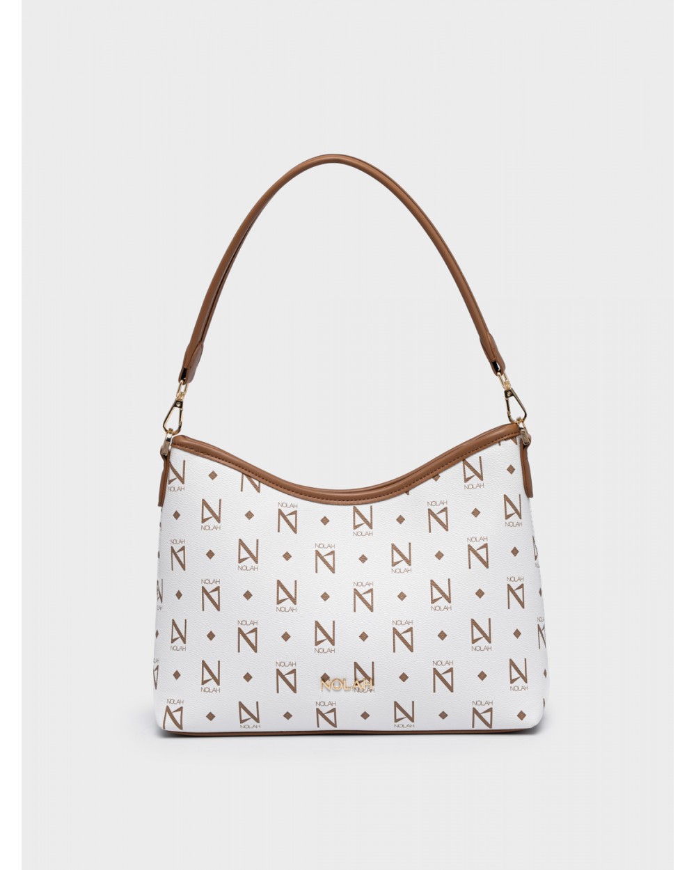 Nolah Γυναικεία Τσάντα ώμου & χιαστί Bettina White – Brown Γυναικείες Τσάντες