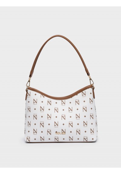 Nolah Γυναικεία Τσάντα ώμου & χιαστί Bettina White – Brown
