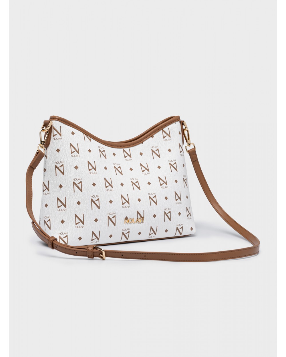 Nolah Γυναικεία Τσάντα ώμου & χιαστί Bettina White – Brown Γυναικείες Τσάντες