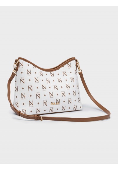 Nolah Γυναικεία Τσάντα ώμου & χιαστί Bettina White – Brown