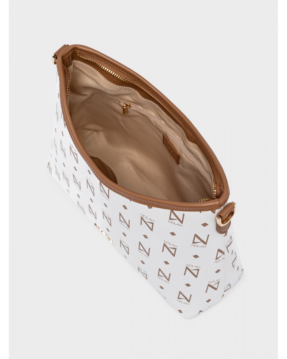 Nolah Γυναικεία Τσάντα ώμου & χιαστί Bettina White – Brown Γυναικείες Τσάντες
