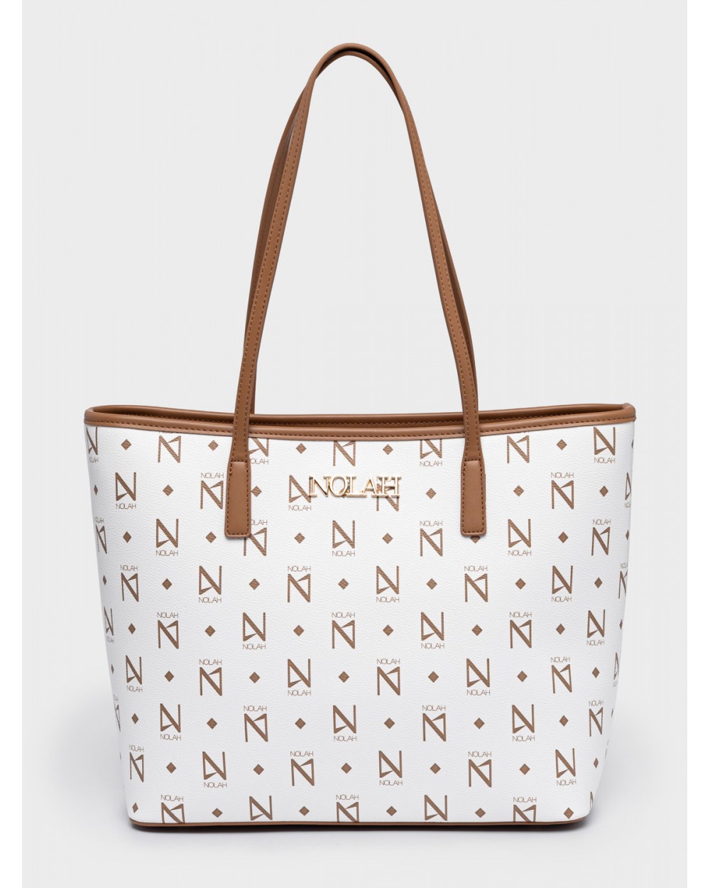 Nolah Γυναικεία Τσάντα ώμου Ansa White – Brown Γυναικείες Τσάντες