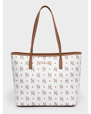 Nolah Γυναικεία Τσάντα ώμου Ansa White – Brown