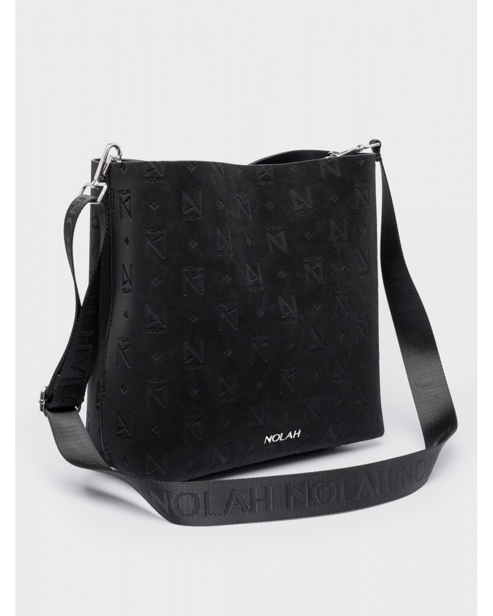 Nolah Γυναικεία Τσάντα ώμου & χιαστί Brielle Black Silver Γυναικείες Τσάντες