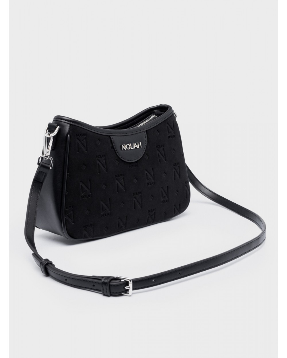 Nolah Γυναικεία Τσάντα ώμου & χιαστί Ashley Black Silver Γυναικείες Τσάντες