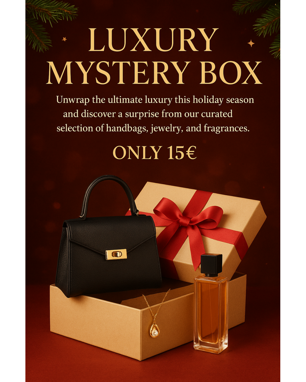 Luxury Christmas Mystery Box – Τσάντα, Κόσμημα ή Άρωμα μόνο με 15€ Luxury Christmas Mystery Box