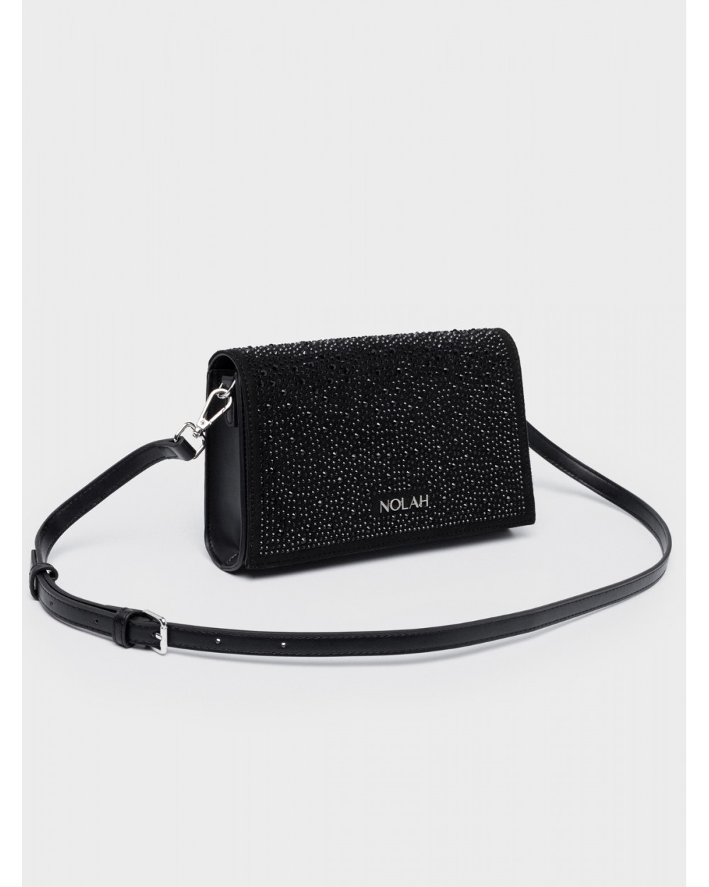 Nolah Γυναικεία Τσάντα ώμου & χιαστί Marlen Black Silver Γυναικείες Τσάντες