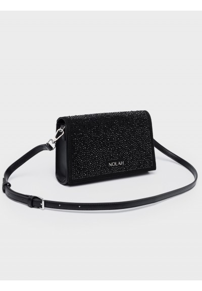 Nolah Γυναικεία Τσάντα ώμου & χιαστί Marlen Black Silver
