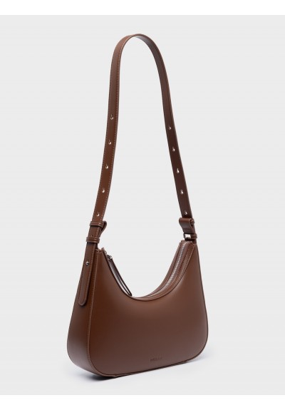 Nolah Γυναικεία Τσάντα ώμου Elina Brown Silver